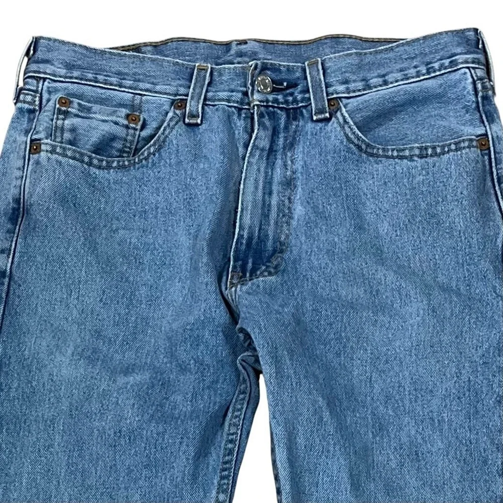 Levis 505 Regular Straight Jeans Mens 30x34 (Fits 30x33) 100% Cotton Denim